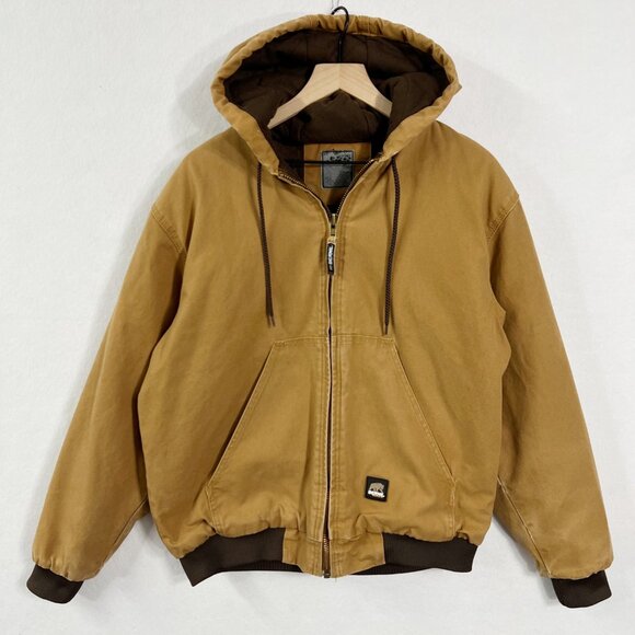 berne Other - Berne Heritage Duck Hooded Active Work Jacket Tan Brown Men’s Large